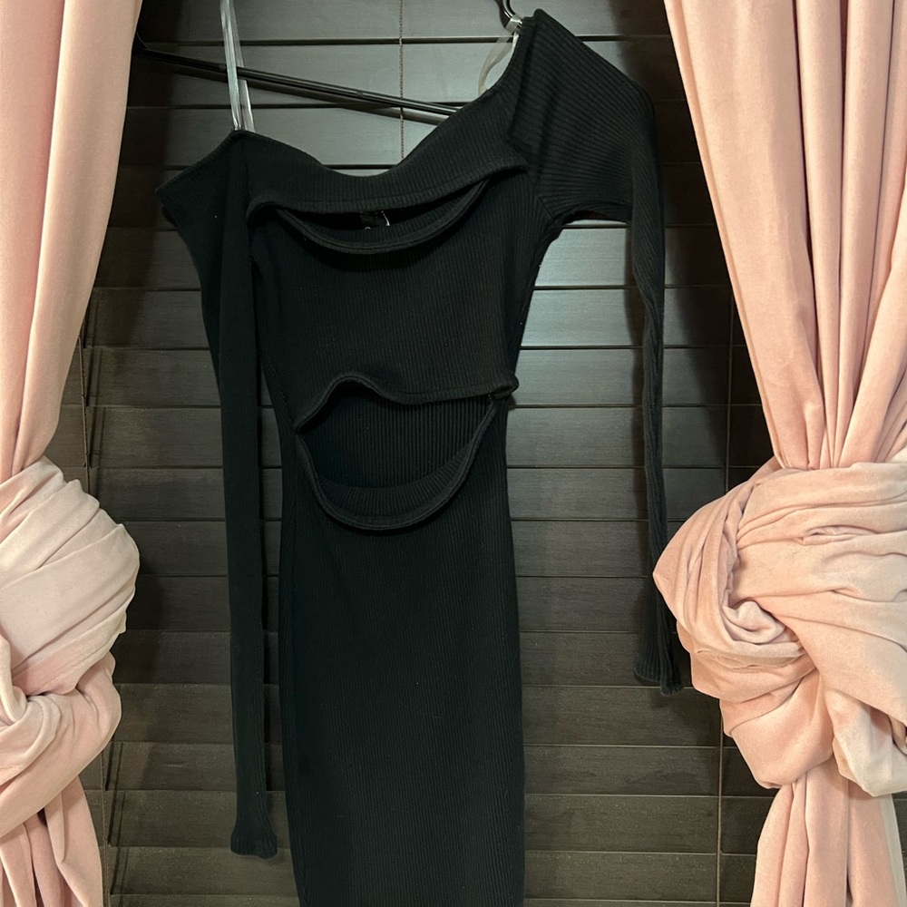 Elegant Black Off-Shoulder Dress